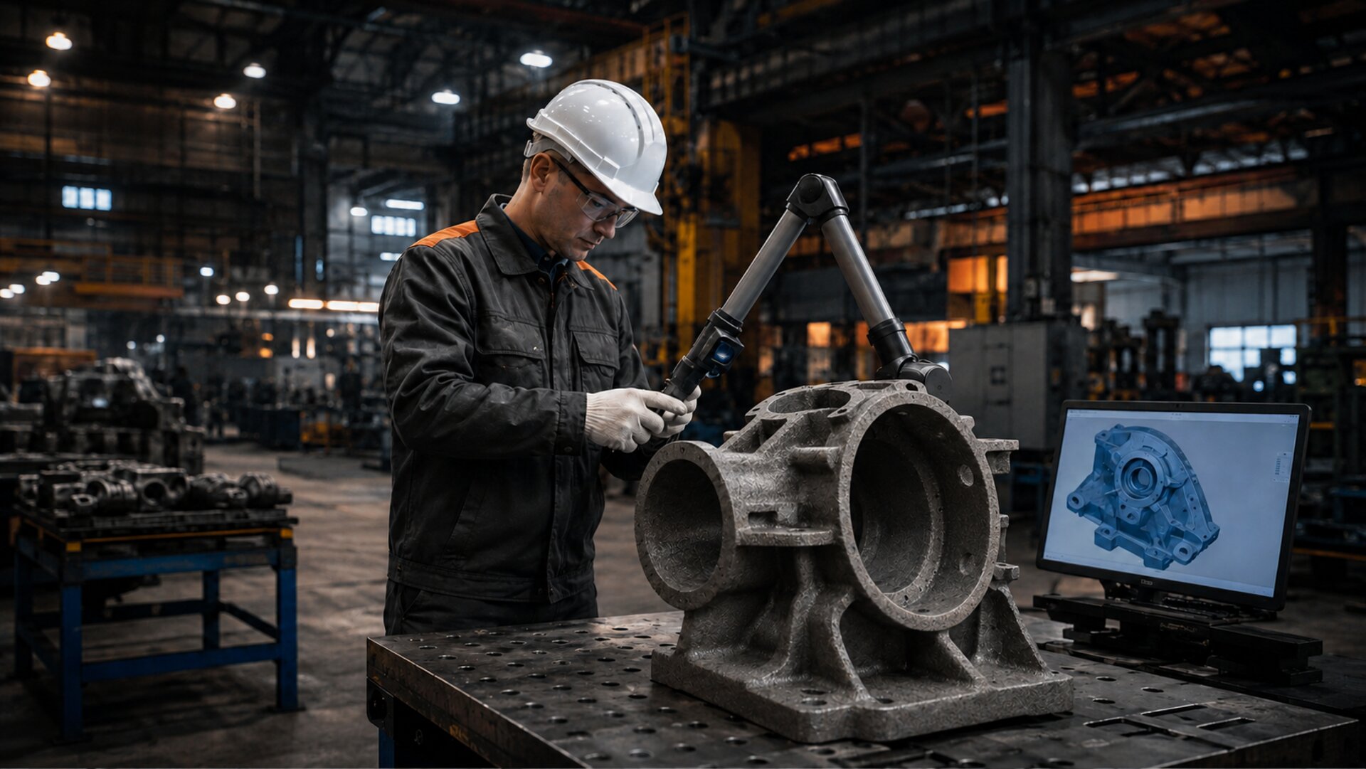 Precision inspection with digital measurement overlay